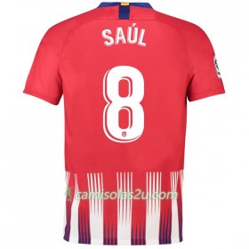 Camisolas de Futebol Atlético Madrid Saul 8 Equipamento Principal 2018/19 Manga Curta